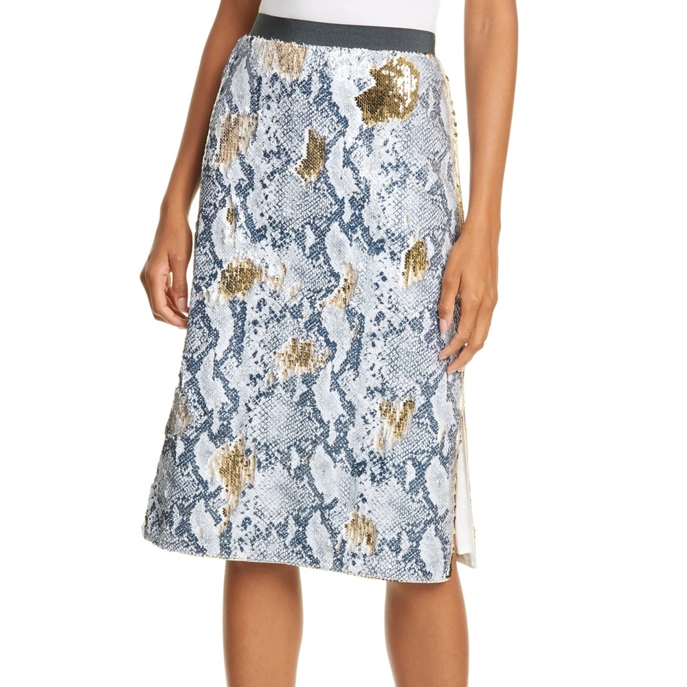 Ted Baker 2-way snake skin sequin skirt size 1